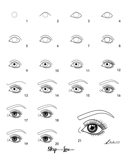 Sketch Of An Eye Step By Step