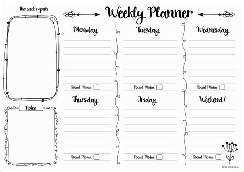 Free Online Weekly Planner Template Of 5 Free Printable Weekly ...