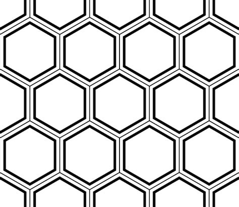 Premium Vector | Seamless Hexagonal Shape Outline Pattern