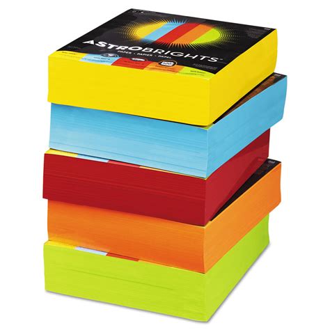 Color Paper - Five-Color Mixed Reams by Astrobrights® WAU22999 ...