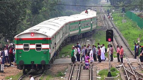 Ekota Express Train Of Bangladesh Railway Passing Dhaka Airport Railway Station Towards Dhaka ...