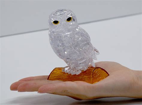 3d Crystal Puzzle Owl - White Color-UG31074