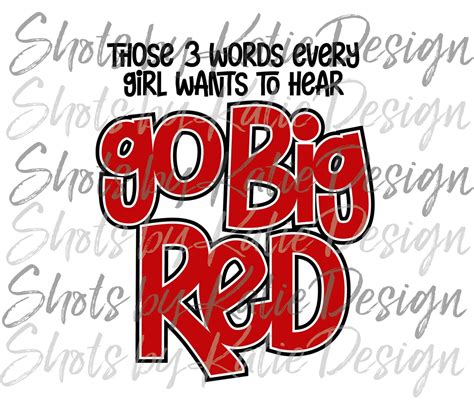 Go Big Red PNG GBR Digital Go Big Red Design Go Big Red - Etsy