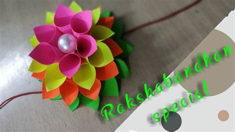 Rakhi making with craft paper - YouTube