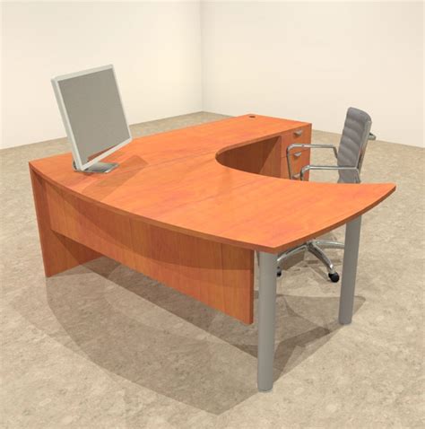 3pc L Shaped Modern Contemporary Executive Office Desk Set, #OF-CON-L11 - H2O Furniture