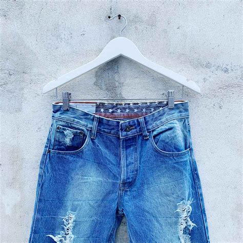 Distressed Denim Jeans - Size 34 - Vintage Lover