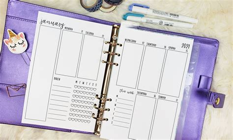 A5 Planner Inserts for 2021-2022 - Planning Inspired