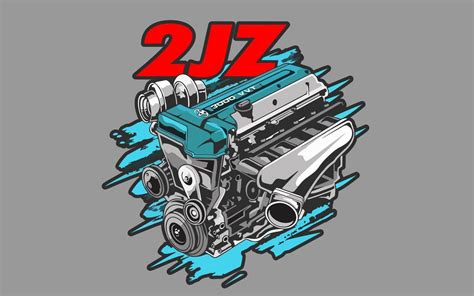 2Jz GTE engine, Toyota Supra 2JZ Engine bay 3000 TWS modified 22444955 Vector Art at Vecteezy