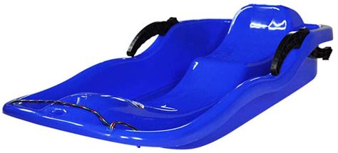 Snow Sled Sledge with Tow Rope Brake Handle - Large Utility Plastic ...