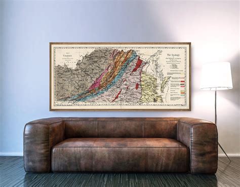 Vintage Geological Map of Virginia Old Virginia Map Virginia - Etsy ...