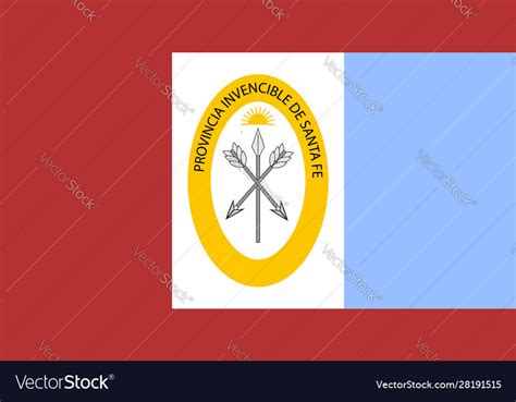 Flag the province santa fe in argentina Royalty Free Vector