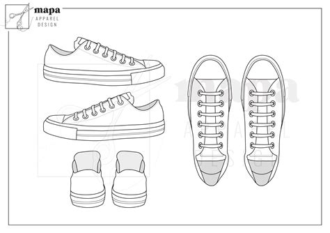 Sneakers flat fashion sketch template | Fashion flats, Fashion sketch template, Flat sneakers