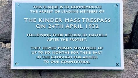 Mass trespass of Kinder Scout blue plaque | Open Plaques