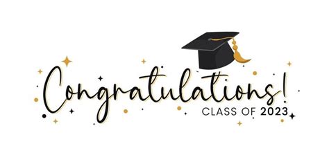 Congratulations Class of 2023 greeting sign. Congrats Graduated. Congrats banner. Handwritten ...