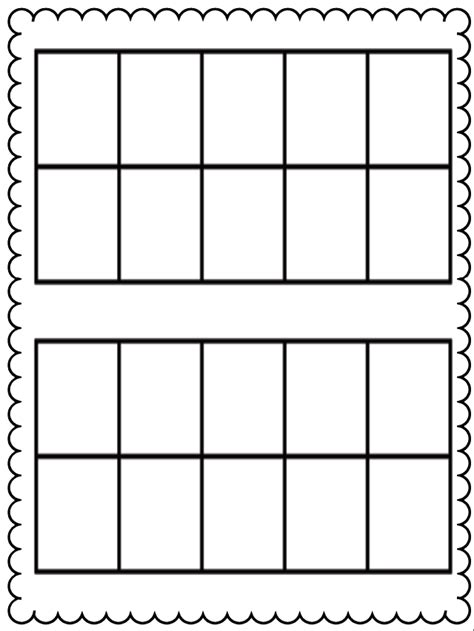 Kindergarten Ten Frames Worksheets