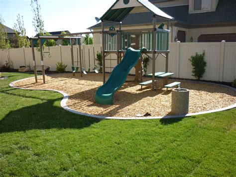 Backyard playground in the landscaping in South Jordan, Utah in South ...