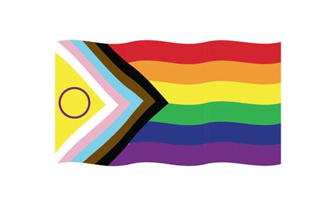 nouveau vecteur de drapeau de fierté lgbtq mis à jour. drapeau de fierté de progrès inclusif ...