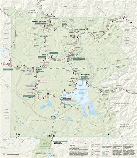 Yellowstone National Park Sightseeing Map - London Top Attractions Map