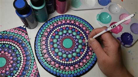 How To Paint Dot Mandalas #23 PASTELS Full Step by Step Tutorial - YouTube