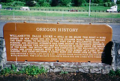 Historical Marker - Willamette Falls Locks | Oregon.com