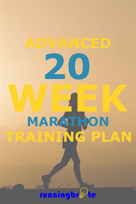 Advanced 20-Week Marathon Training Plan | Marathon training plan, Half ...