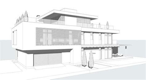 Premium Photo | 3D model of a modern house. Architecture model, drawing. house plan