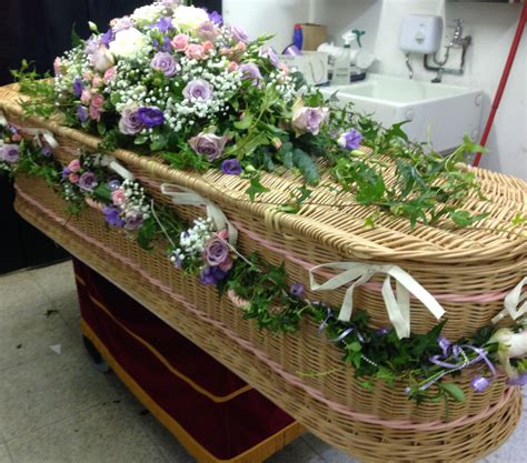 pretty pink and lilac funeral flowers, coffin , casket flowers, coffin ...