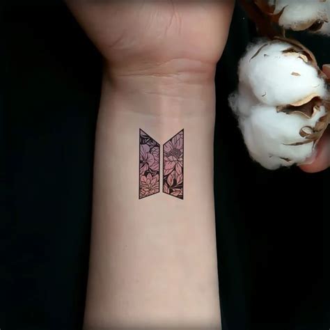 Temporary Tattoo/bts Tattoo/floral Tattoo/geometry Tattoo/ Feminine Tattoo - Etsy | Bts tattoos ...