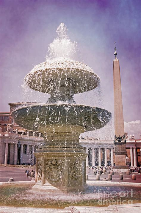 Vatican City Fountain Photograph by David Birchall - Fine Art America