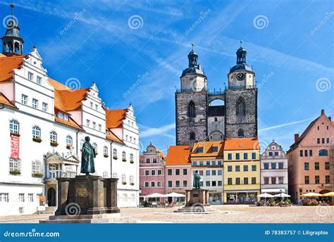 Market Square in Wittenberg, Main Square of Old German Town. Editorial Photography - Image of ...