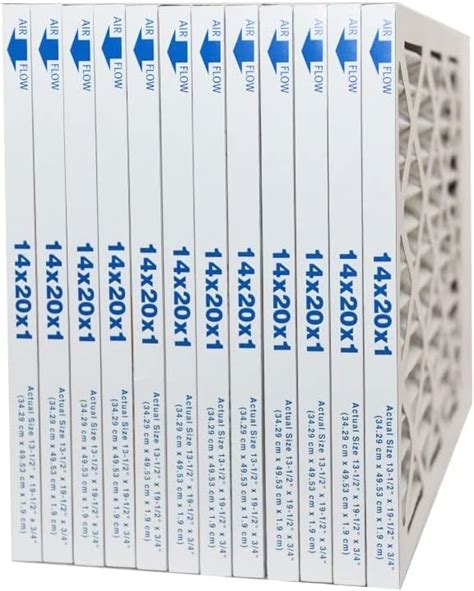 14x20x1 Furnace Filter MERV 8 Pleated Filters. Case of 12 Made in ...