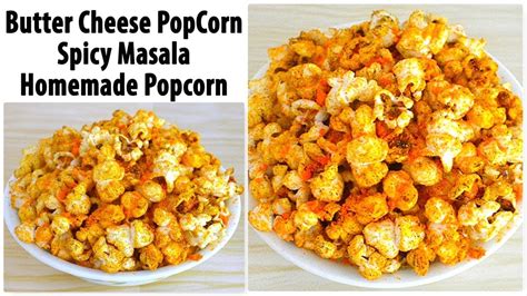 Spicy Masala Cheese Popcorn Recipe | CheezzKitchen - YouTube