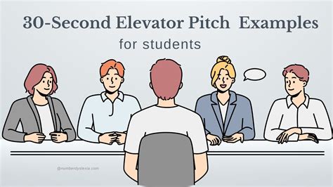 30-Second Elevator Pitch Examples for Students - Number Dyslexia