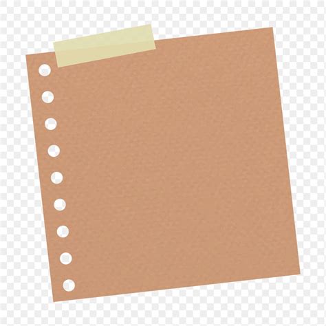 Brown hole punched notepaper journal | Free PNG Sticker - rawpixel