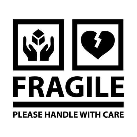 FRAGILE - Please Handle With Care - Fragile Heart - T-Shirt | TeePublic