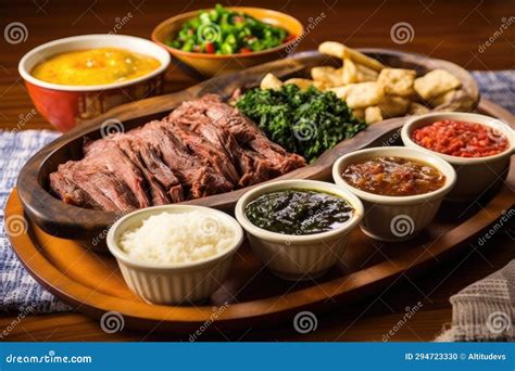 Brazilian Churrasco Spread with Traditional Sides Stock Photo - Image ...