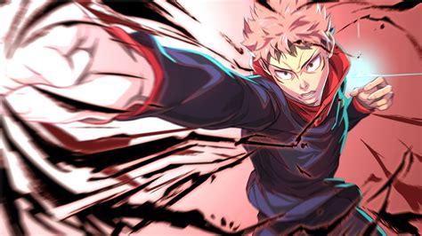 yuji itadori, jujutsu kaisen, anime, 4k, HD Wallpaper | Rare Gallery