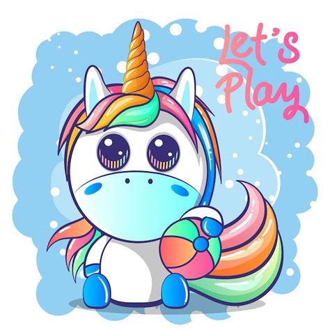 Cute baby unicorn | Premium Vector