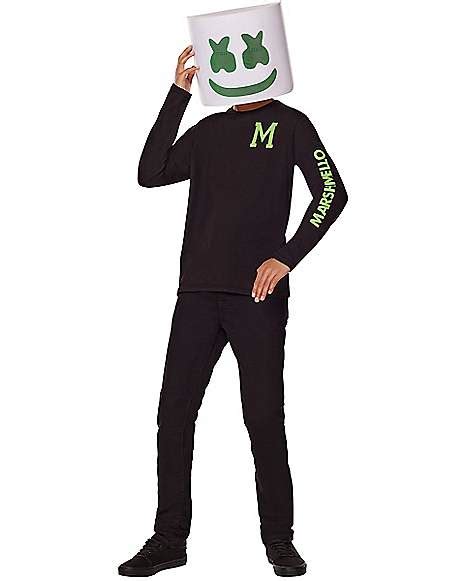 Kids Glow in the Dark Marshmello Costume Kit - Spirithalloween.com