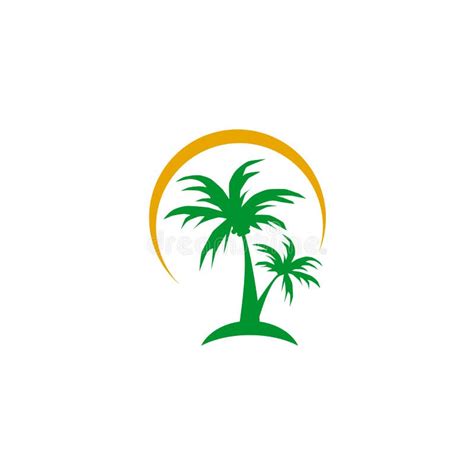 Coconut Tree Icon Logo Design Vector Template Stock Vector - Illustration of exotic, tree: 168336383