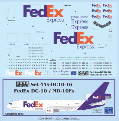 FedEx DC-10 and MD-11F Updated and Re-Issued – DRAW Decal