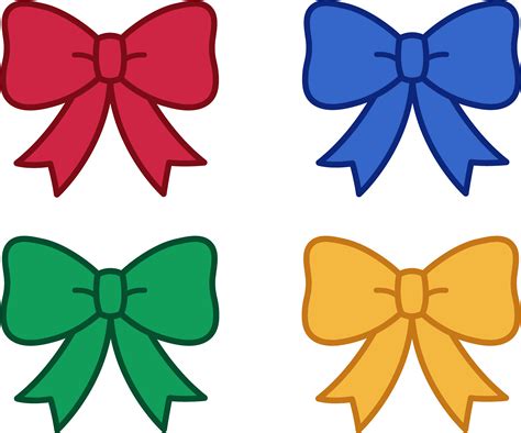 Cute Christmas Bows Clipart - Free Clip Art