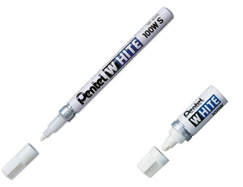 Amazon.com : Pentel Permanent Marker, White, Fine Point, 1-Pack (100W-S) : Office Products