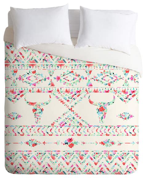 Jacqueline Maldonado Southwest Boho Floral Duvet Cover - Southwestern - Duvet Covers And Duvet ...