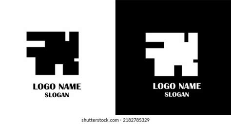 Black White Rectangular Box Logo Stock Vector (Royalty Free) 2182785329 ...