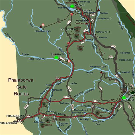 Phalaborwa Gate Route Map