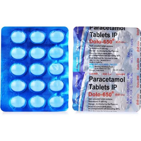 Paracetamol Tablets Ip Dolo 650 Uses In Hindi