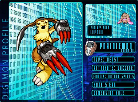 Digimon Fact File: Prairiemon by LazzXion-Keyblade on DeviantArt