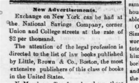 Little Brown & Co "most extensive publishers" of law books 11 May 1869 - Newspapers.com