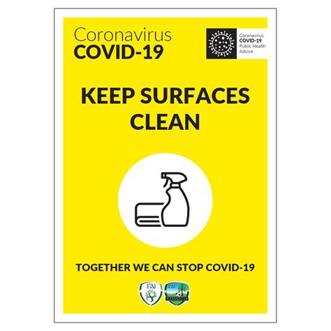 COVID-19 FAI Keep Surfaces Clean Sign